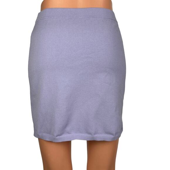 Aritzia Sunday Best Purple Ponte Stretch Straight Bodycon Mini Pencil Skirt Sz M - Picture 3 of 8